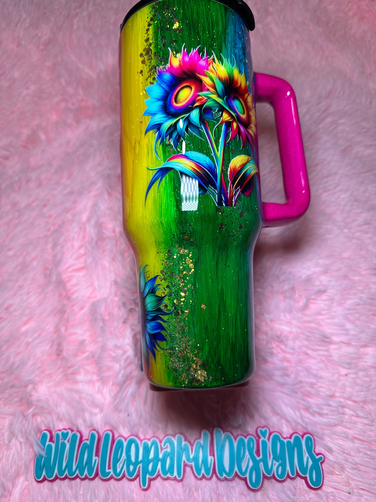 51-40 oz rainbow wood grain w rainbow flowers