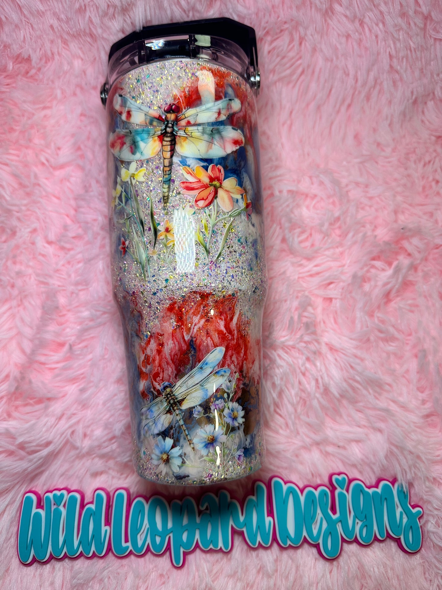 28- 30 oz Trisip/ dragon fly reverse marble