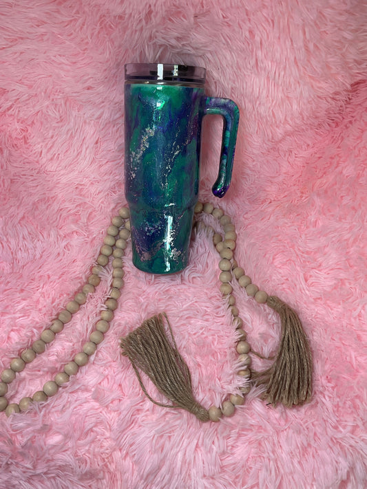 30 oz.  Teal purple color melt