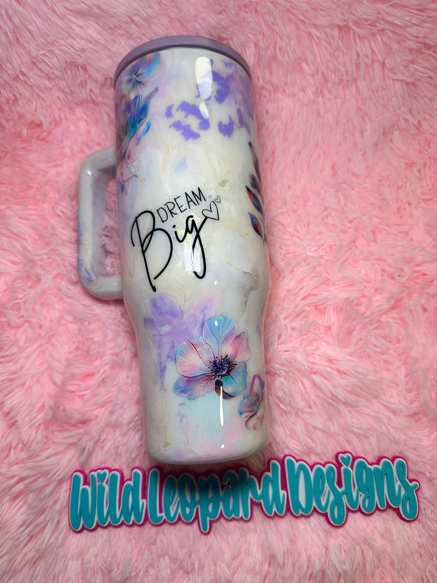 #19- 40 oz marble w flip lid