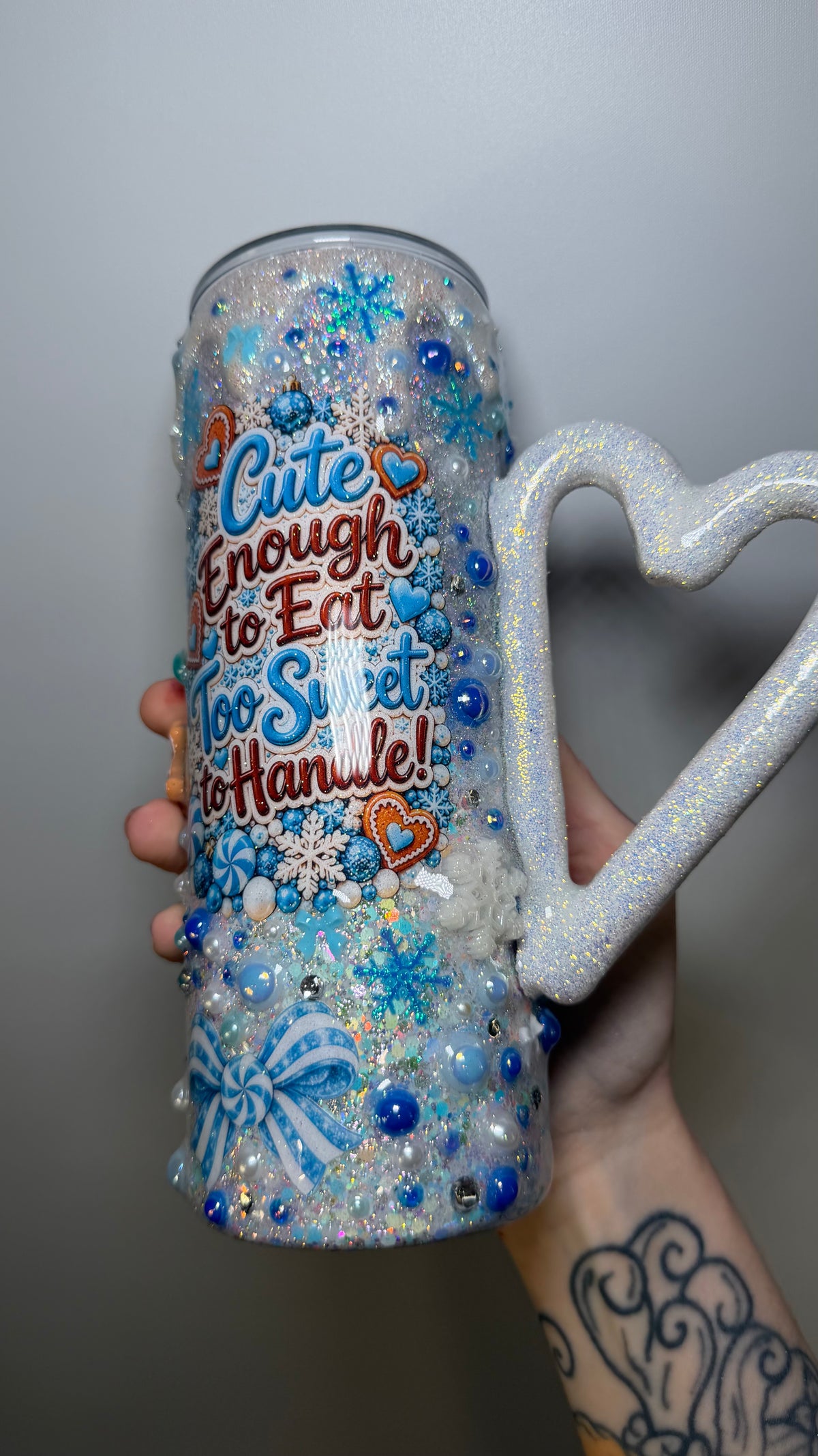 20 oz blue bedazzle