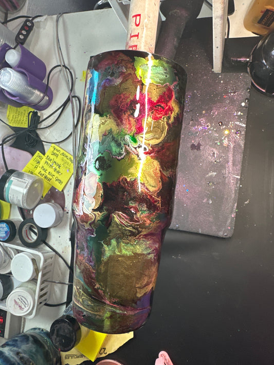 30 oz clip mate - green gold maroon