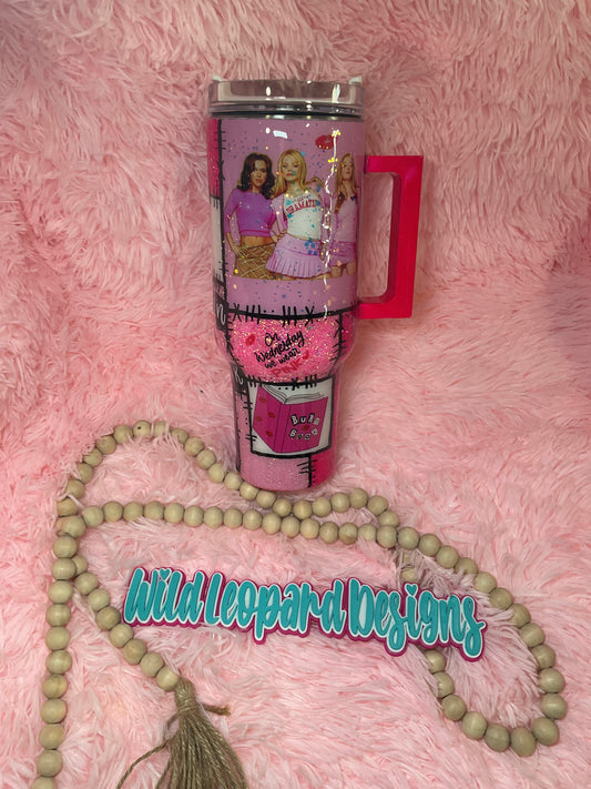 40 oz mean girls with book handle
