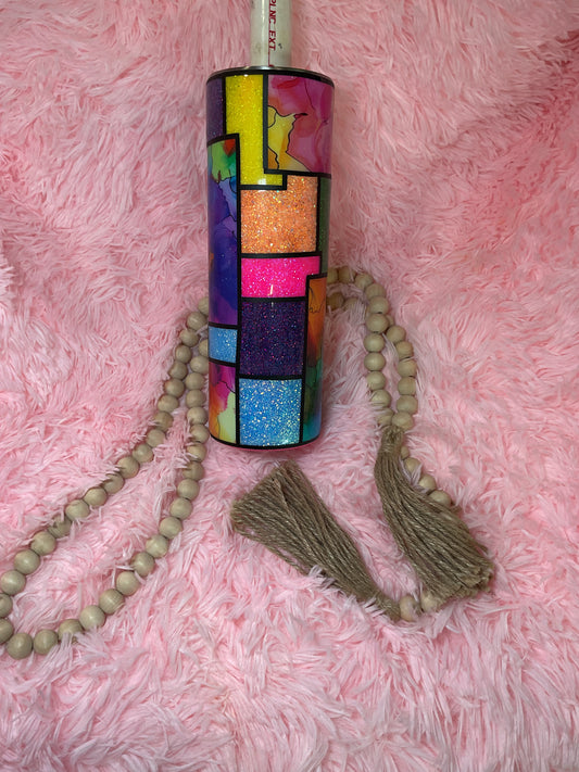 30 oz , neon patchwork