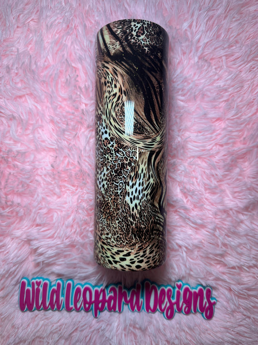 30 oz skinny (leopard foil)