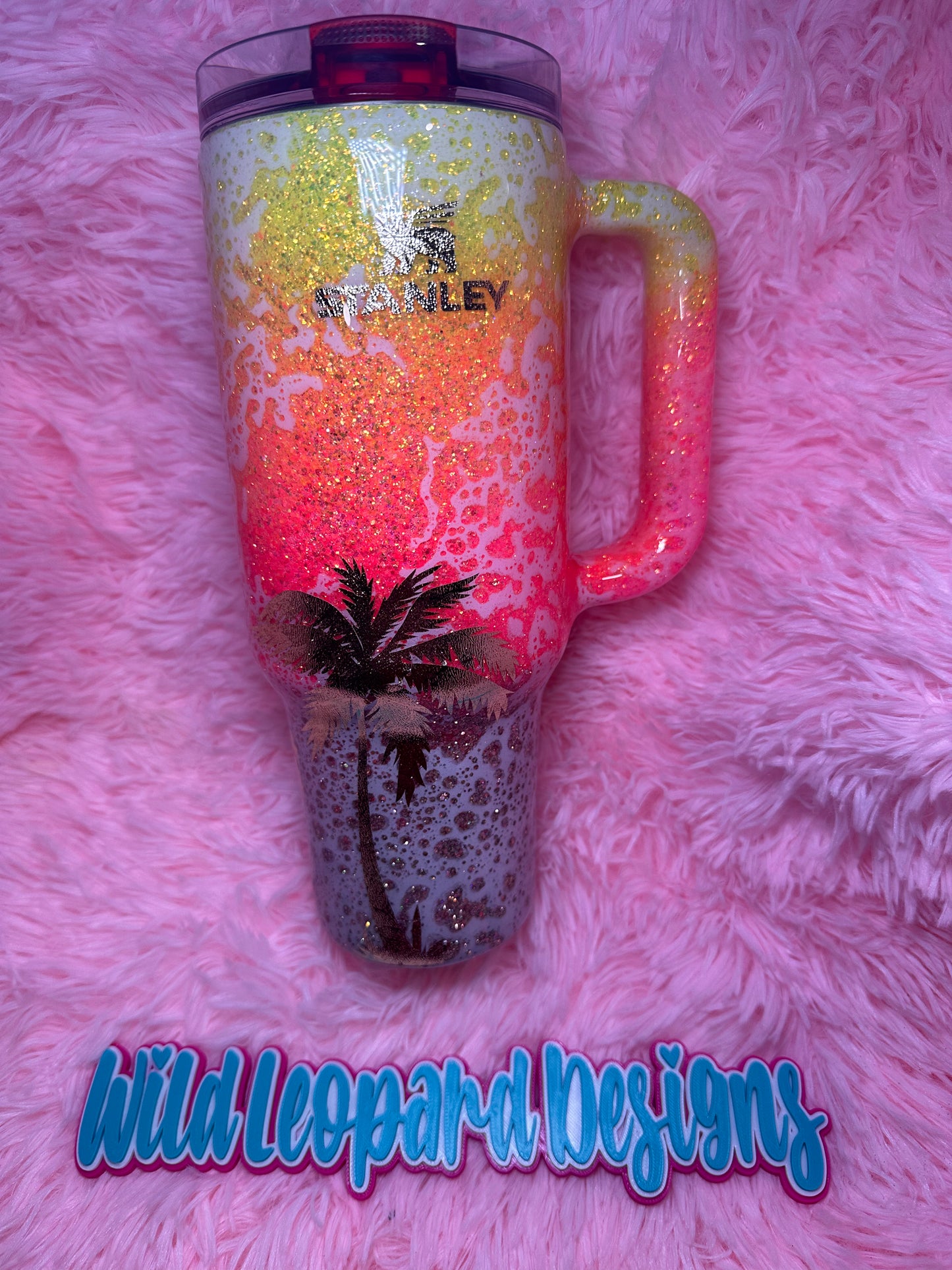 Sunset beach ombré 40 oz flip lid