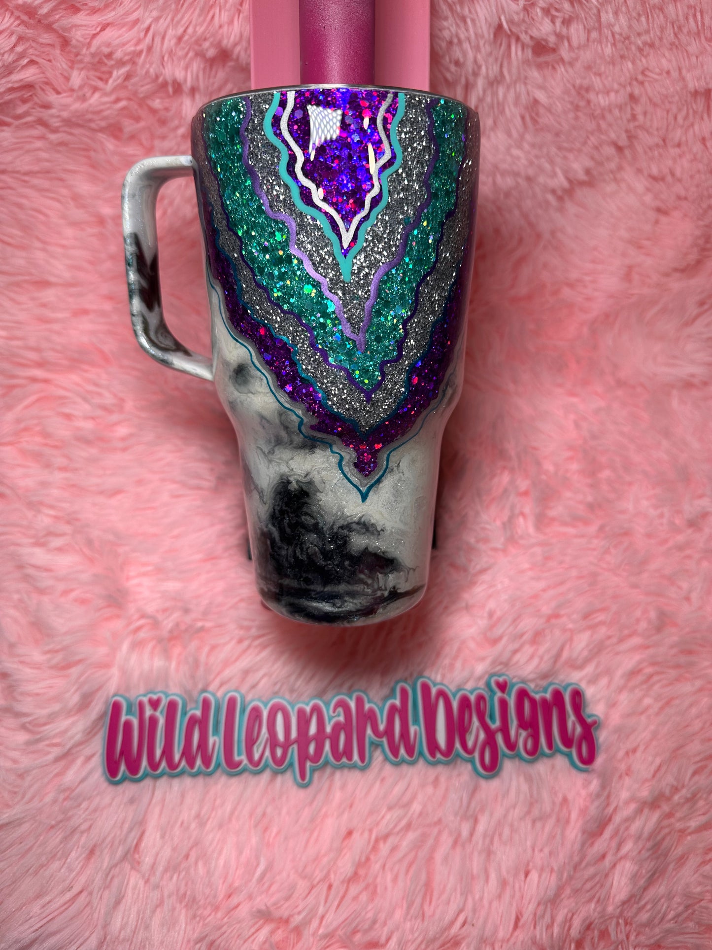 30 oz curve handle , geode need final coat