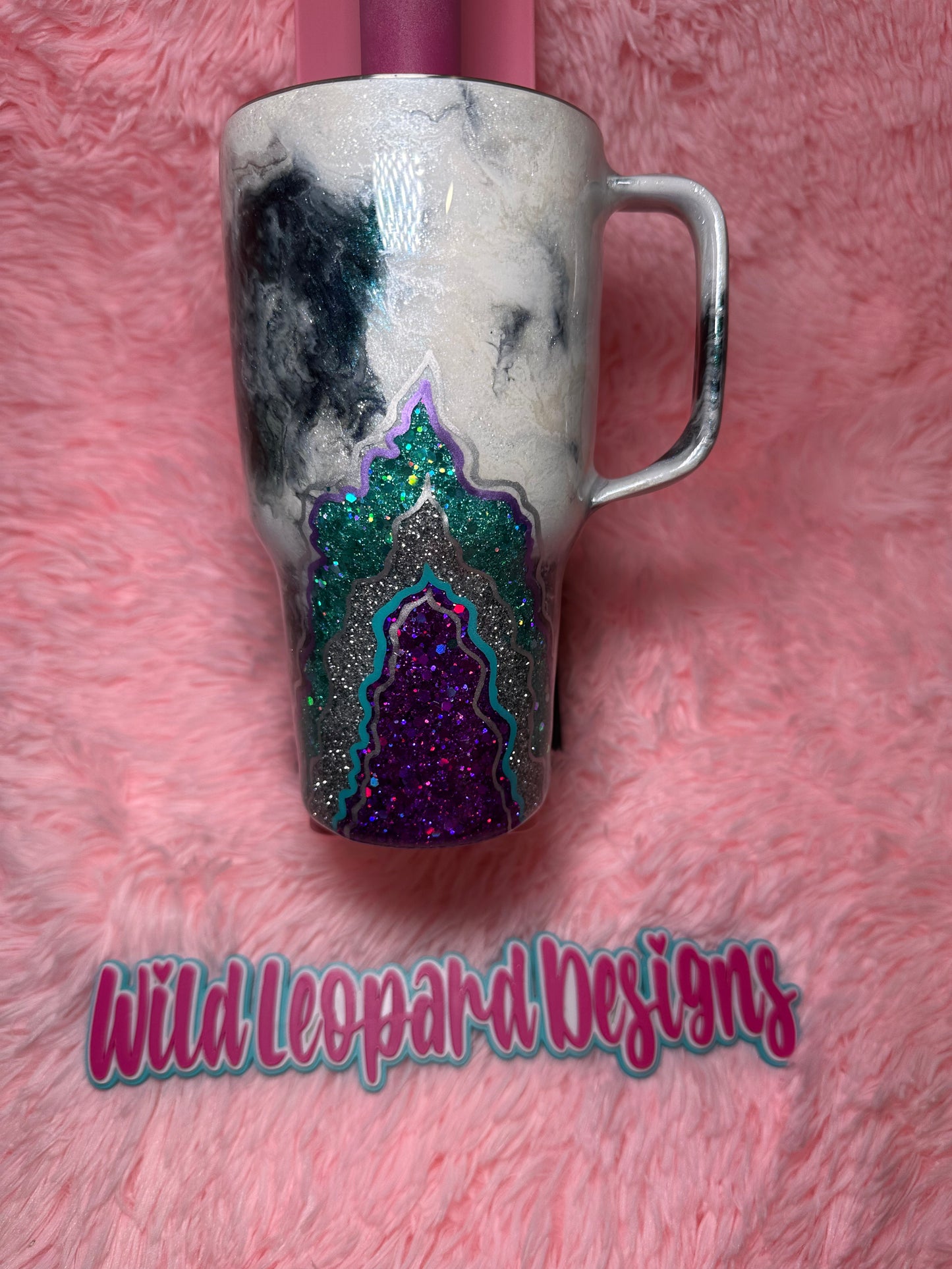 30 oz curve handle , geode need final coat