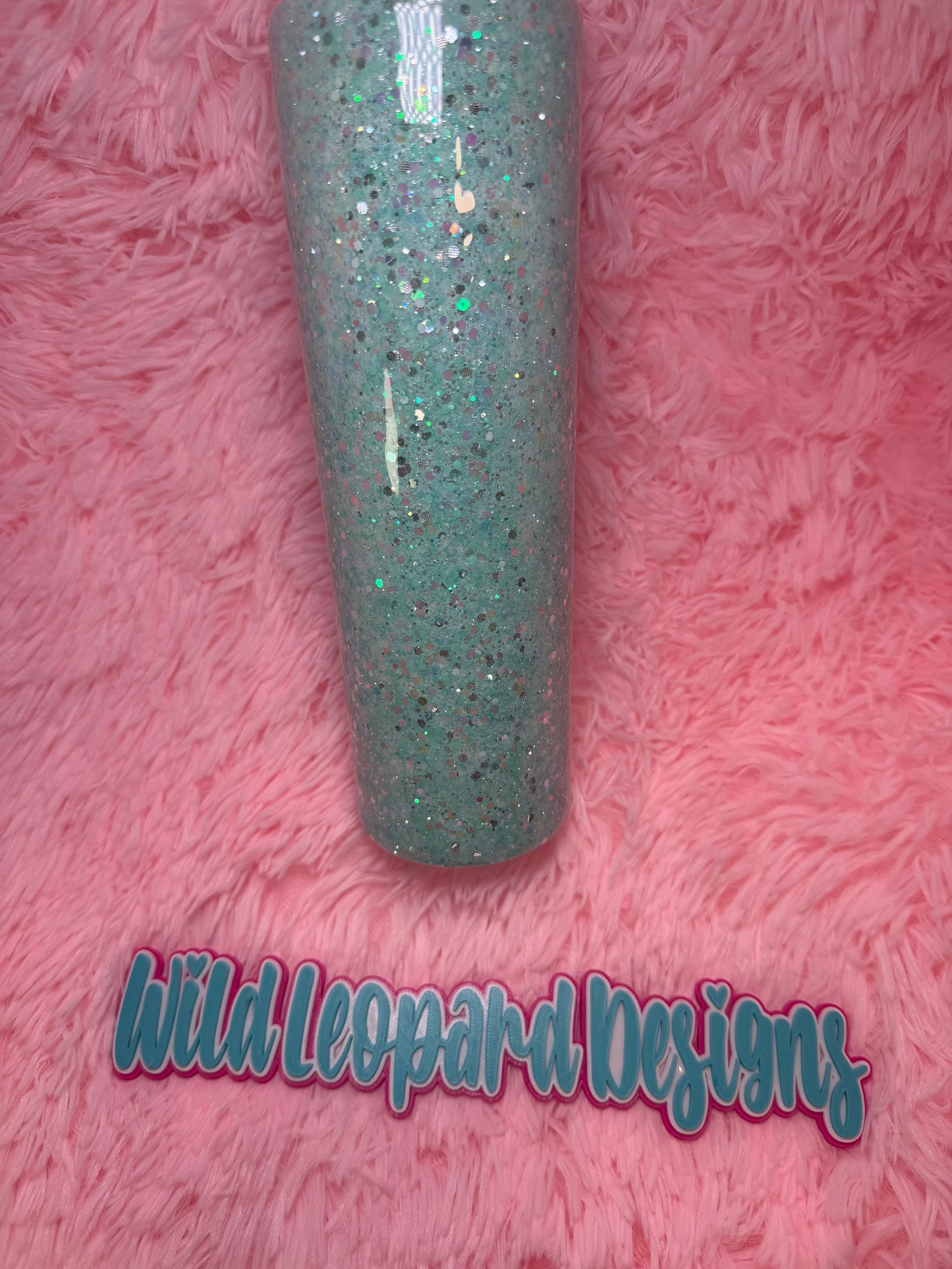 30 oz - mint glitter