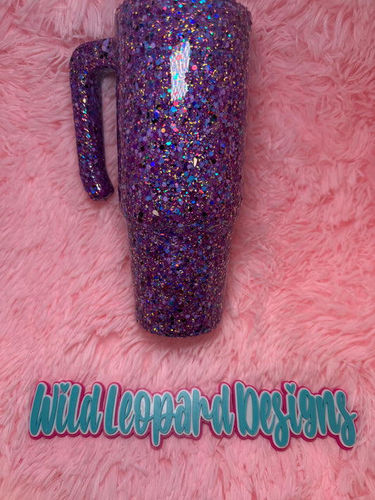 30 oz grippy - purple black bubble mix