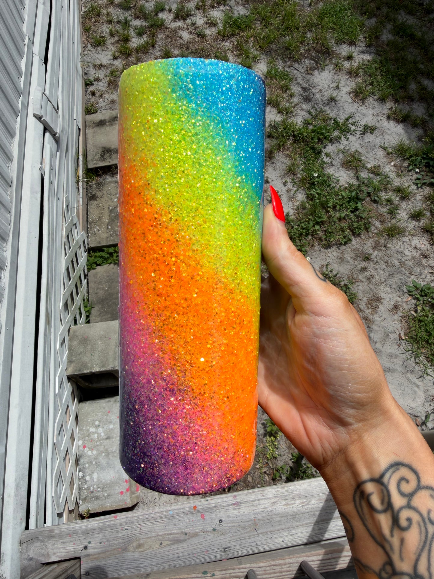 20 oz rainbow swirl