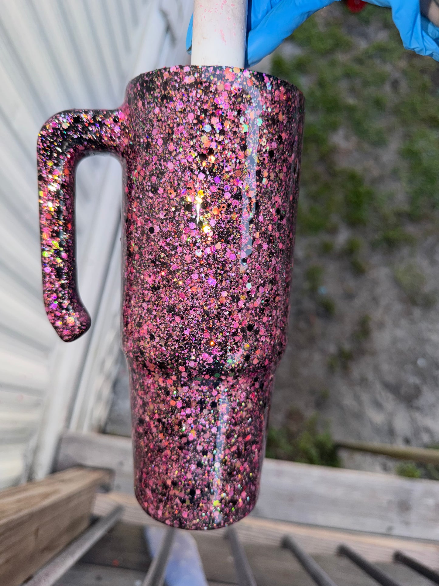 Pink black 30 oz grippy