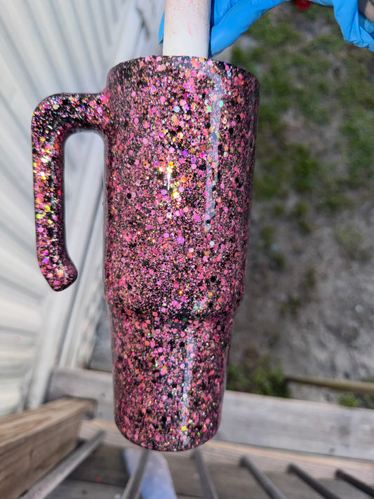 Pink black 30 oz grippy