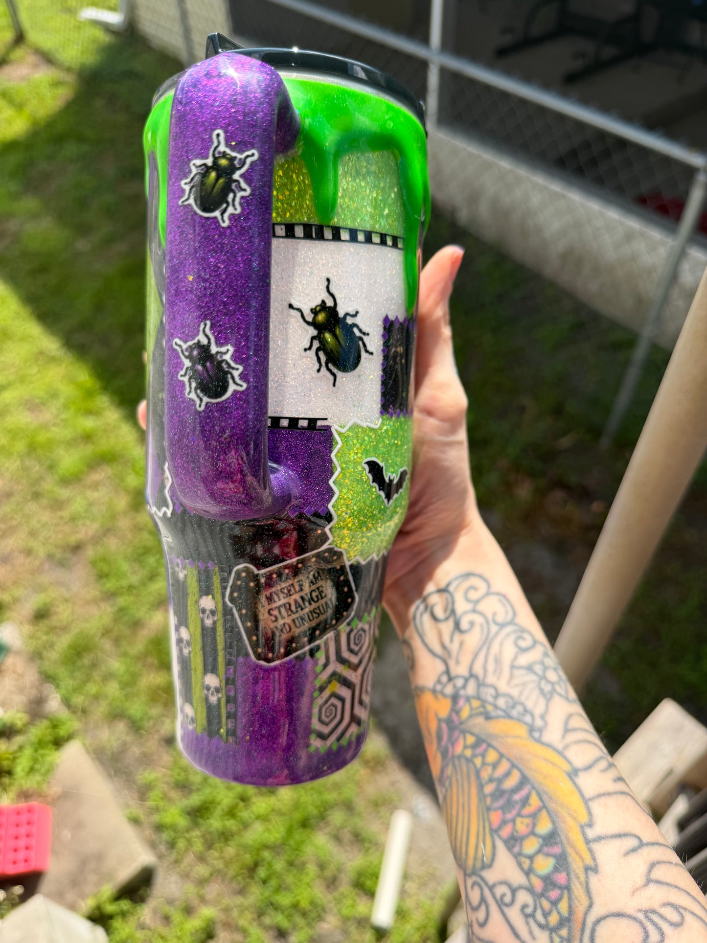 40 oz beetle juice patch work