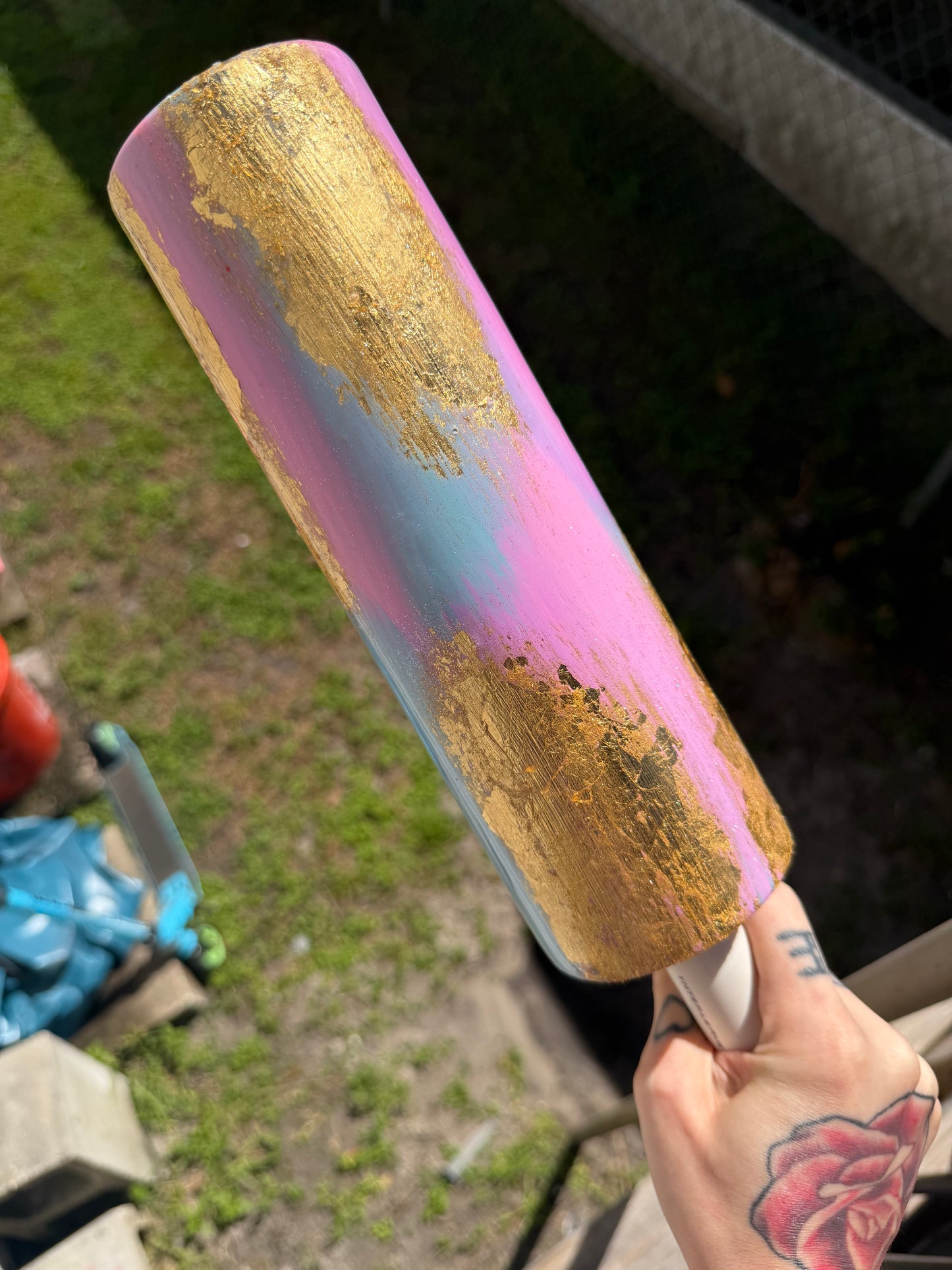 30 oz ghost pastel with leopard print