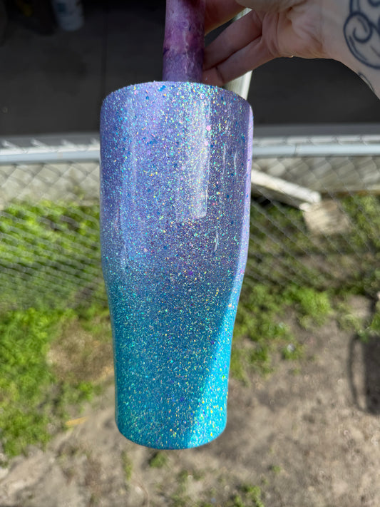 32 oz coffee caddy purple blue ombre