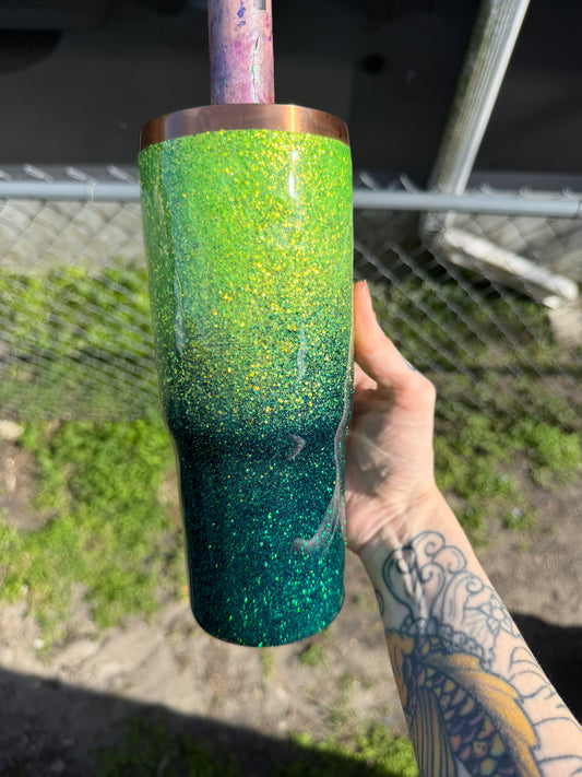 32 oz hydra peak - green ombre