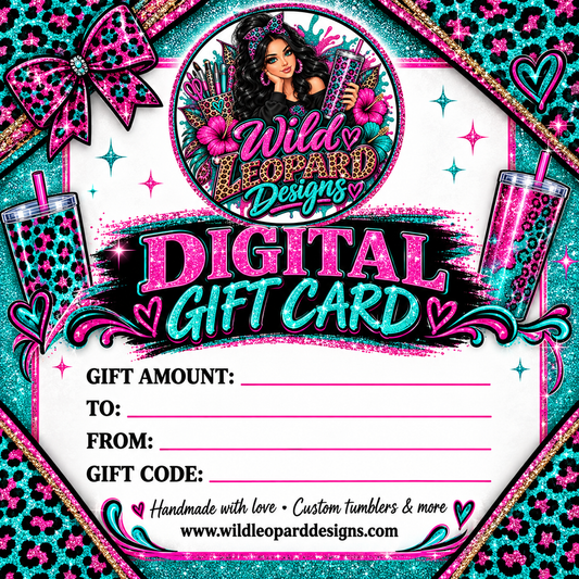 Wild leopard designs giftcard