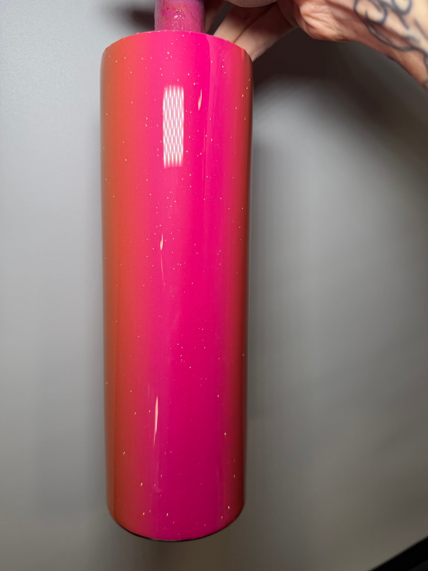 30 oz - orange / pink ombre burst