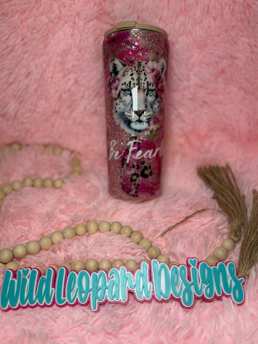 87- 25 oz . Pink leopard be fearless