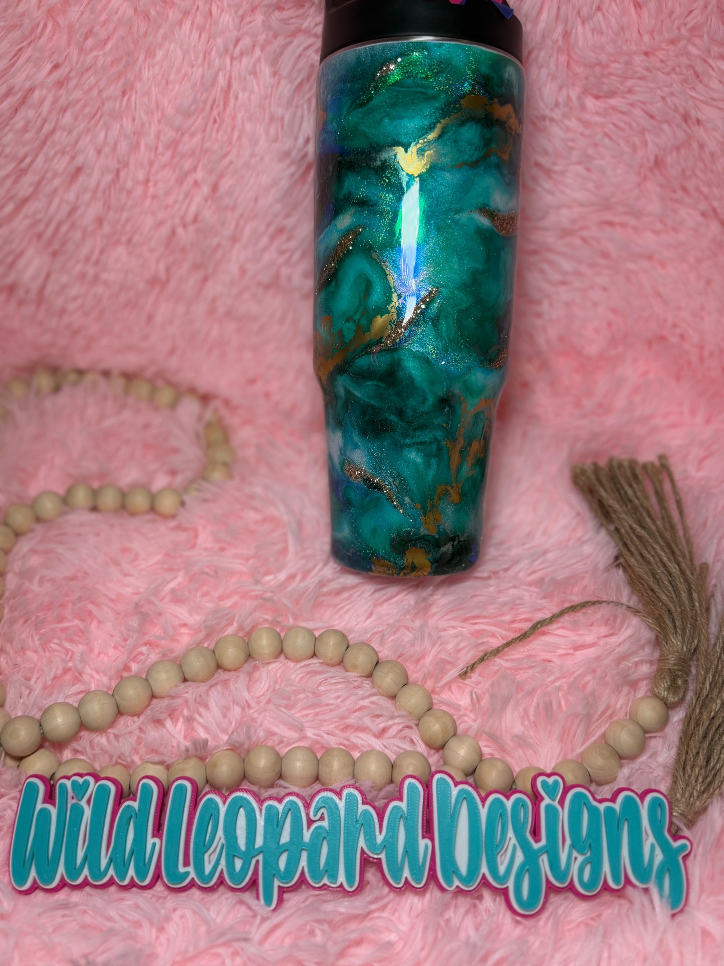 85- 30 oz clipmate teal gold