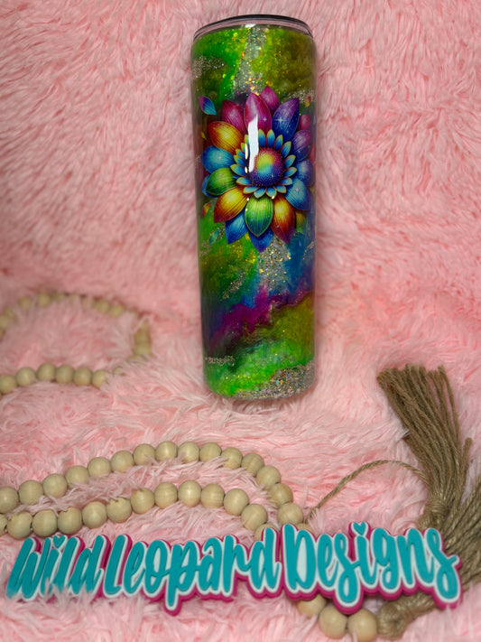 71- 30 oz neon flower