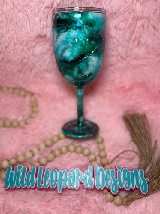 60- wineglass teal