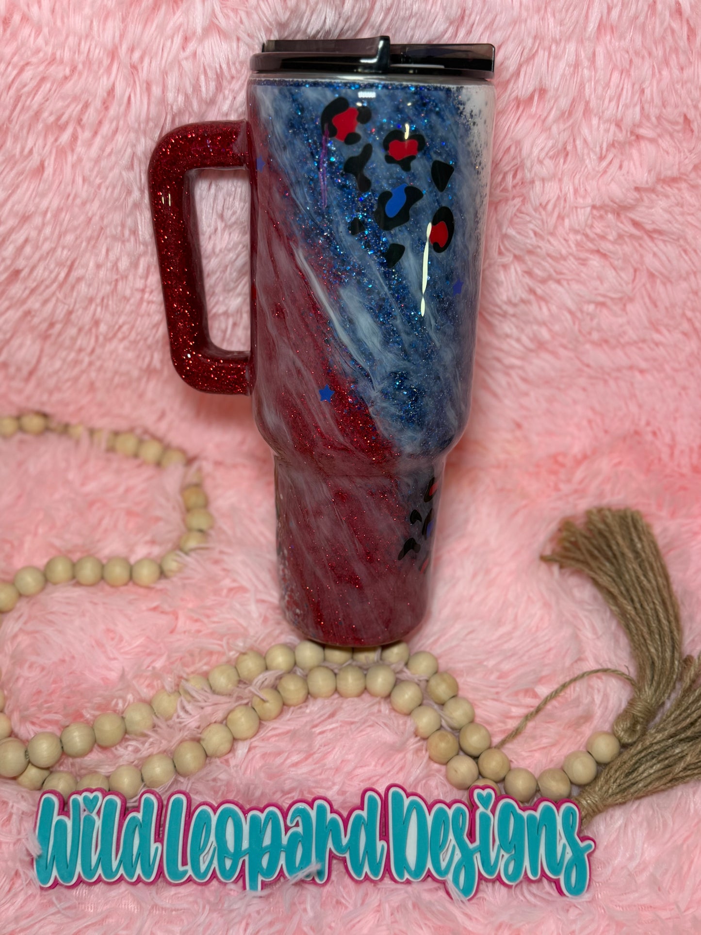 52- 40 oz red white blue milkyway