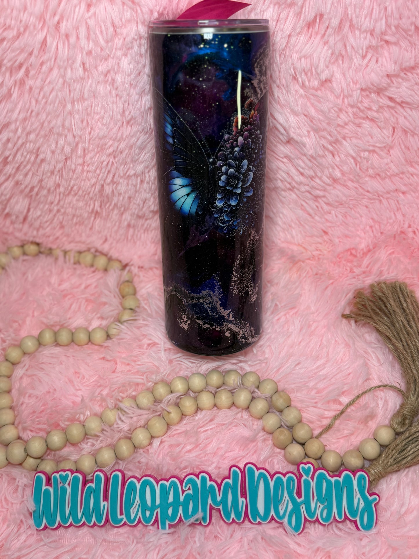 49-30 oz blue purple butterfly