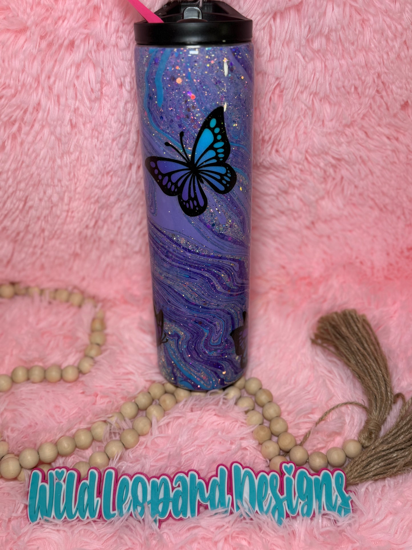 17-35 oz purple butterfly