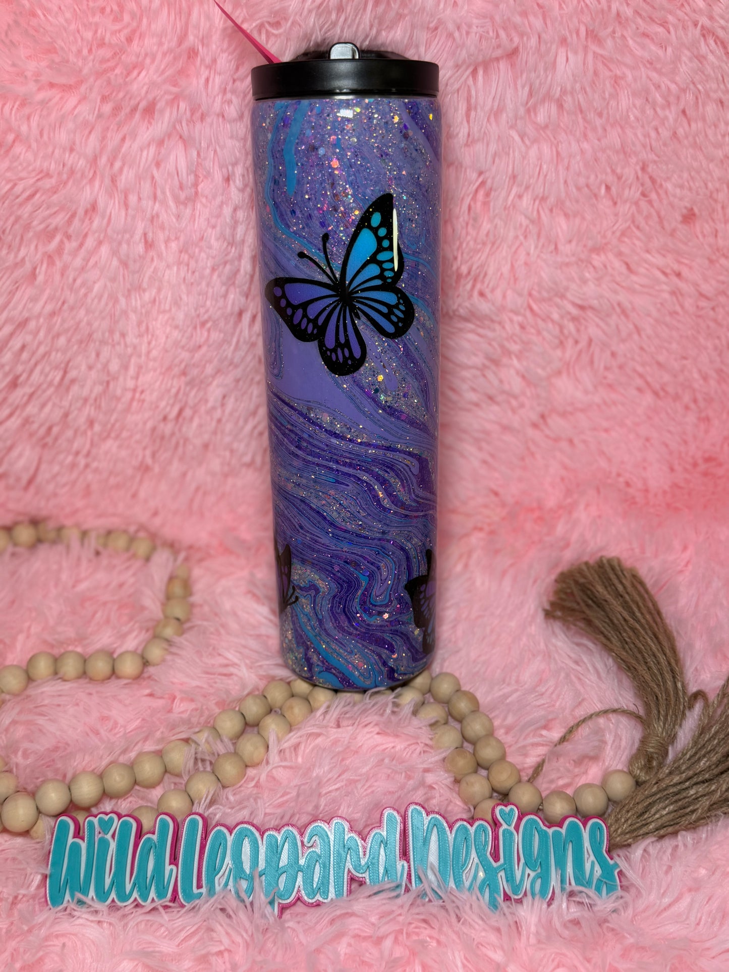 17-35 oz purple butterfly