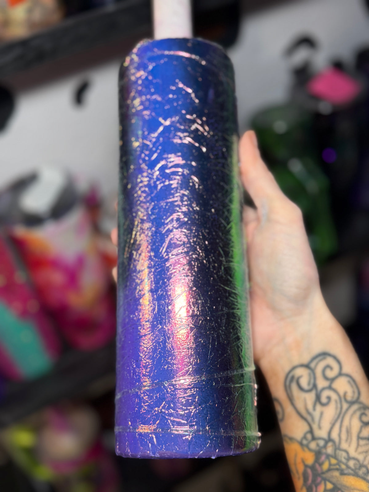 30 oz - purple cellophane