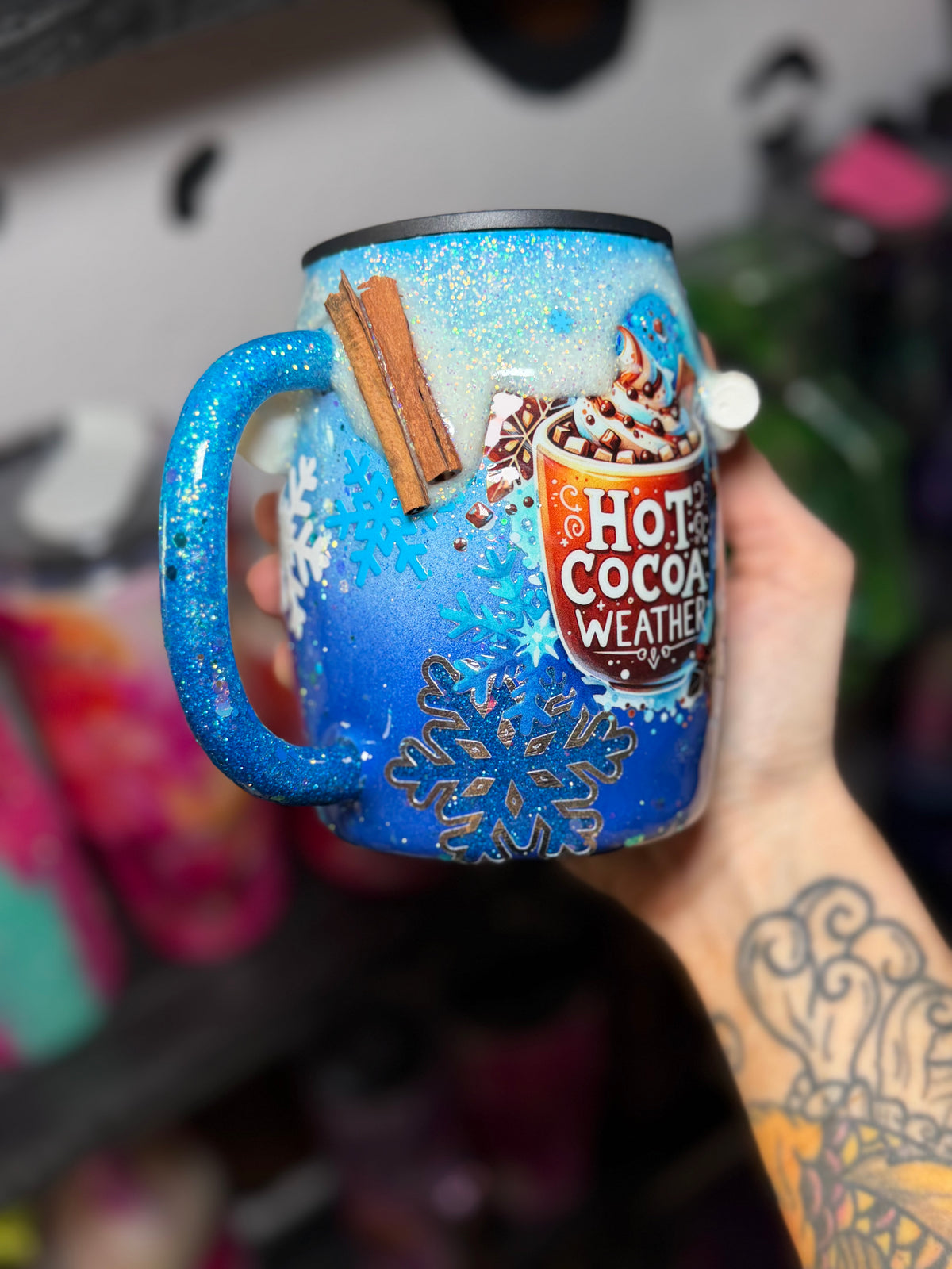 14 oz hot cocoa mug