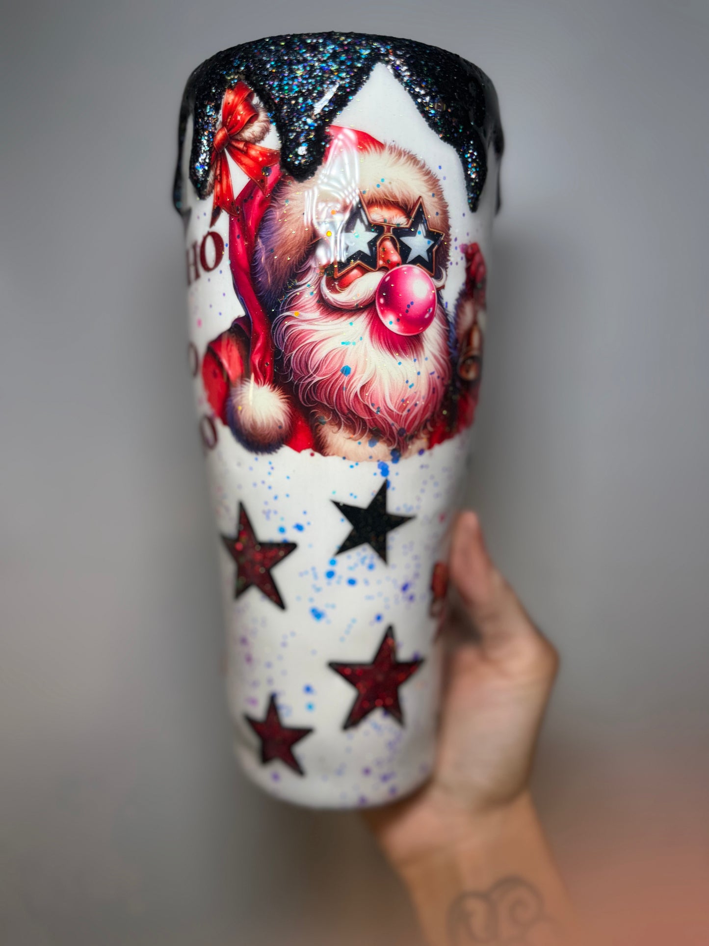32 oz Santa ho ho ho light up tumbler