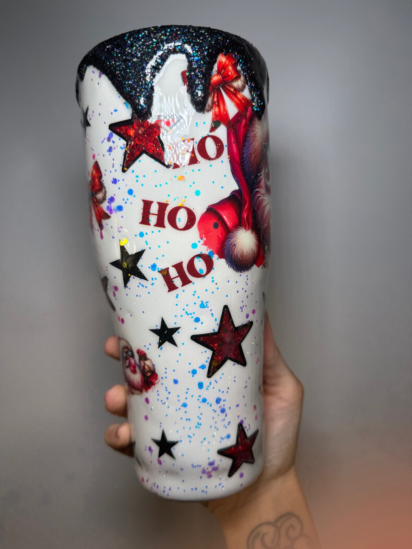 32 oz Santa ho ho ho light up tumbler