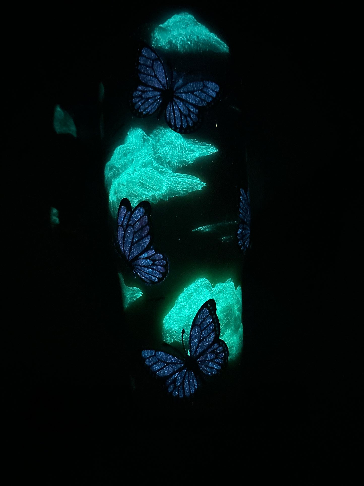 Butterfly hand painted 40 oz