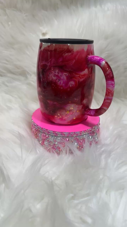 Pink & red mug. (Michelle)